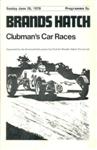 Programme cover of Brands Hatch Circuit, 28/06/1970