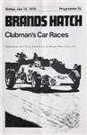 Programme cover of Brands Hatch Circuit, 12/07/1970