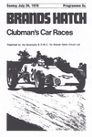 Programme cover of Brands Hatch Circuit, 26/07/1970