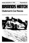 Programme cover of Brands Hatch Circuit, 06/09/1970