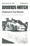 Programme cover of Brands Hatch Circuit, 25/10/1970