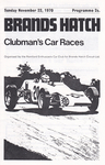 Programme cover of Brands Hatch Circuit, 22/11/1970
