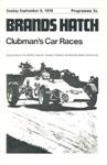 Programme cover of Brands Hatch Circuit, 06/09/1971