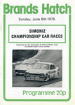 Programme cover of Brands Hatch Circuit, 08/06/1975