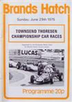 Programme cover of Brands Hatch Circuit, 29/06/1975
