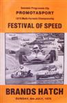 Programme cover of Brands Hatch Circuit, 06/07/1975