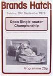 Programme cover of Brands Hatch Circuit, 19/09/1976