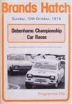Programme cover of Brands Hatch Circuit, 10/10/1976