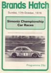 Programme cover of Brands Hatch Circuit, 17/10/1976