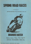 Programme cover of Brands Hatch Circuit, 07/05/1977
