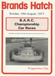 Programme cover of Brands Hatch Circuit, 14/08/1977