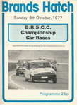 Programme cover of Brands Hatch Circuit, 09/10/1977