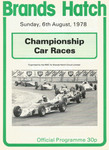 Programme cover of Brands Hatch Circuit, 06/08/1978