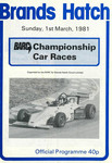 Programme cover of Brands Hatch Circuit, 01/03/1981