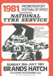Programme cover of Brands Hatch Circuit, 26/07/1981