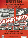 Programme cover of Brands Hatch Circuit, 31/08/1981