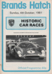 Programme cover of Brands Hatch Circuit, 04/10/1981