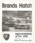 Programme cover of Brands Hatch Circuit, 08/11/1981