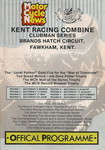 Programme cover of Brands Hatch Circuit, 03/08/1985
