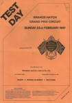 Programme cover of Brands Hatch Circuit, 22/02/1987