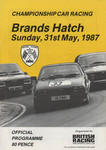Programme cover of Brands Hatch Circuit, 31/05/1987