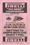 Programme cover of Brands Hatch Circuit, 11/07/1987