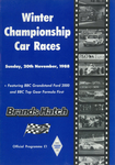 Programme cover of Brands Hatch Circuit, 20/11/1988
