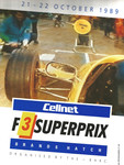 Programme cover of Brands Hatch Circuit, 22/10/1989