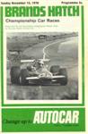 Programme cover of Brands Hatch Circuit, 15/11/1970