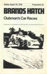 Programme cover of Brands Hatch Circuit, 23/08/1970
