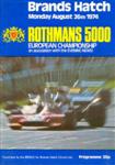 Programme cover of Brands Hatch Circuit, 26/08/1974