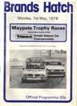 Programme cover of Brands Hatch Circuit, 01/05/1978
