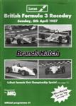 Programme cover of Brands Hatch Circuit, 05/04/1987