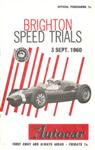 Programme cover of Brighton Speed Trials, 03/09/1960