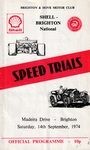 Programme cover of Brighton Speed Trials, 14/09/1974