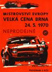 Programme cover of Brno Circuit, 24/05/1970