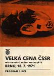 Programme cover of Brno Circuit, 18/07/1971