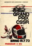 Programme cover of Brno Circuit, 15/07/1973