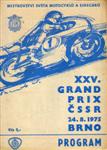 Programme cover of Brno Circuit, 24/08/1975