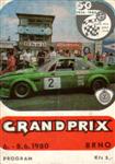 Programme cover of Brno Circuit, 08/06/1980