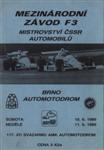 Programme cover of Brno Circuit, 11/06/1989
