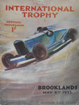 Programme cover of Brooklands (GBR), 06/05/1933