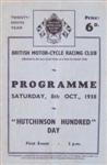 Programme cover of Brooklands (GBR), 08/10/1938