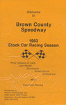 Programme cover of Brown County Speedway, 1983