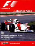 Programme cover of Buenos Aires, 09/04/1995
