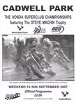 Programme cover of Cadwell Park Circuit, 16/09/2007