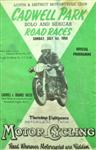 Programme cover of Cadwell Park Circuit, 01/07/1956