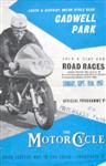 Programme cover of Cadwell Park Circuit, 15/09/1957