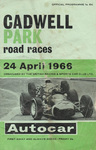 Programme cover of Cadwell Park Circuit, 24/04/1966
