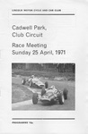 Programme cover of Cadwell Park Circuit, 25/04/1971